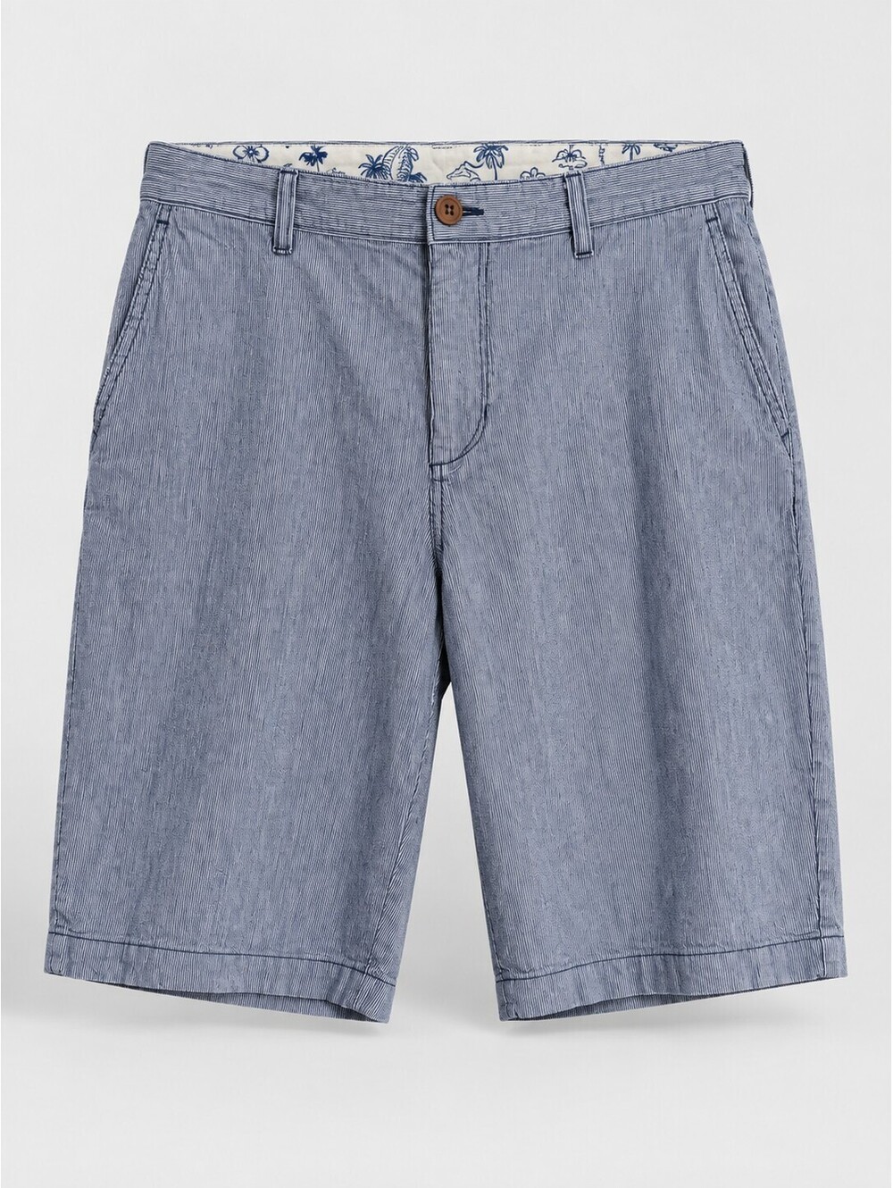 Tommy Bahama Men's 36 Blue Stripe Linen Cotton Chino Bermuda Shorts